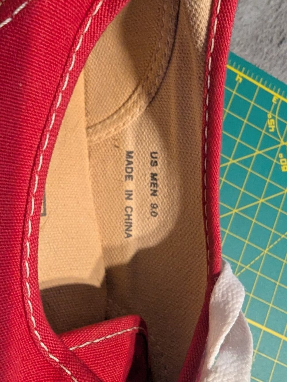 Mens Authentic Red Vans - Picture 7 of 10